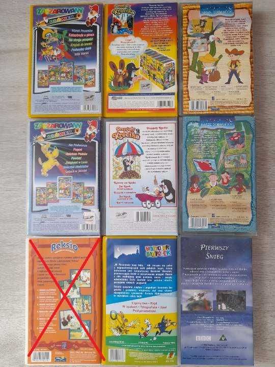 Kasety vhs bajki 8 szt. Zaczarowany ołówek, Krecik , Bolek i Lolek