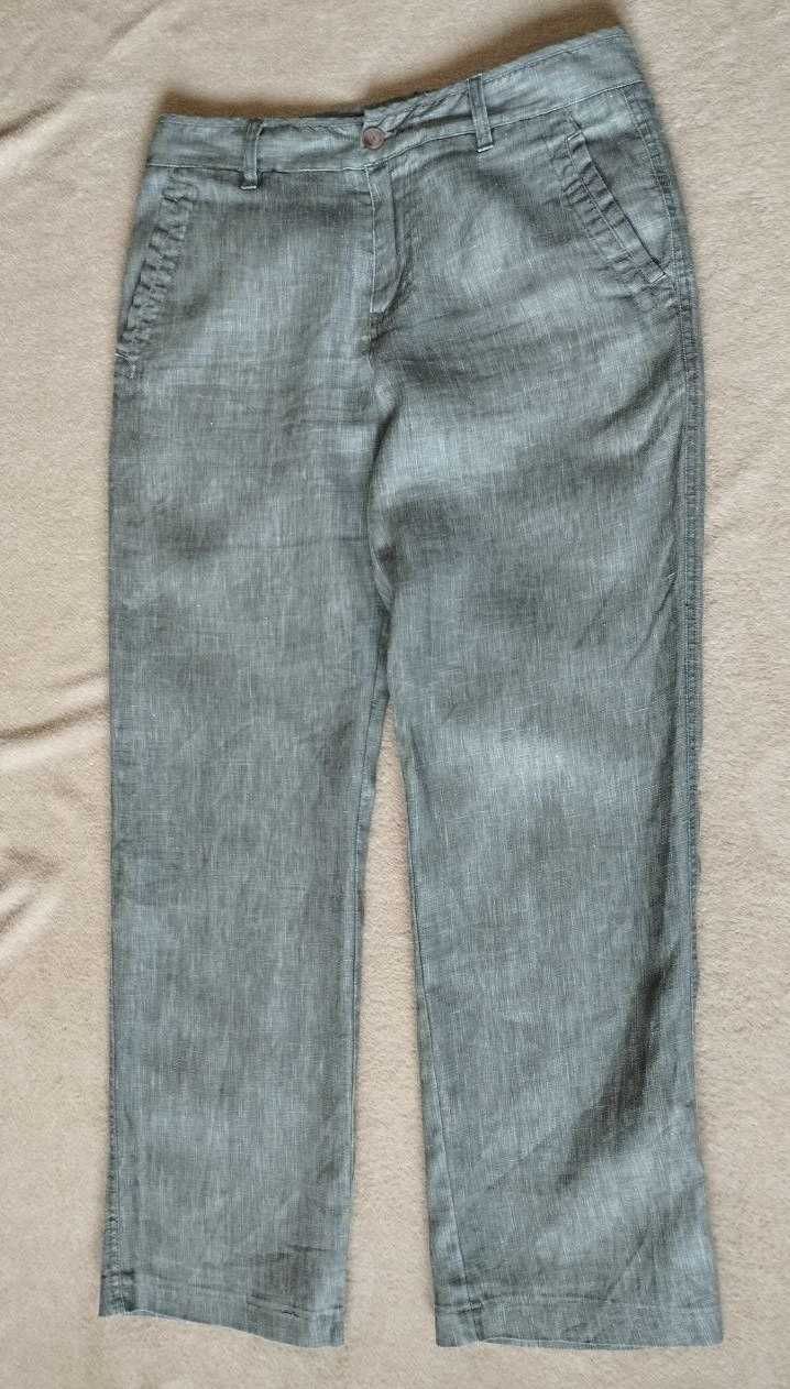 Льняные брюки свободного кроя Zara, р.40/48 рост ≈170-172