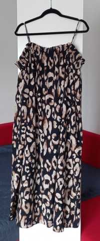 Міді плаття леопардового принту H&M на бретельках