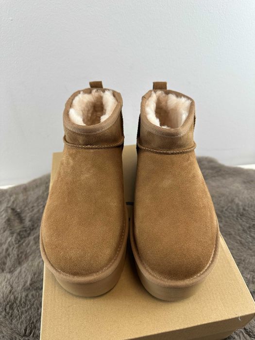 Buty damskie skórzane botki śniegowce UGG Ultra Mini Platform 38