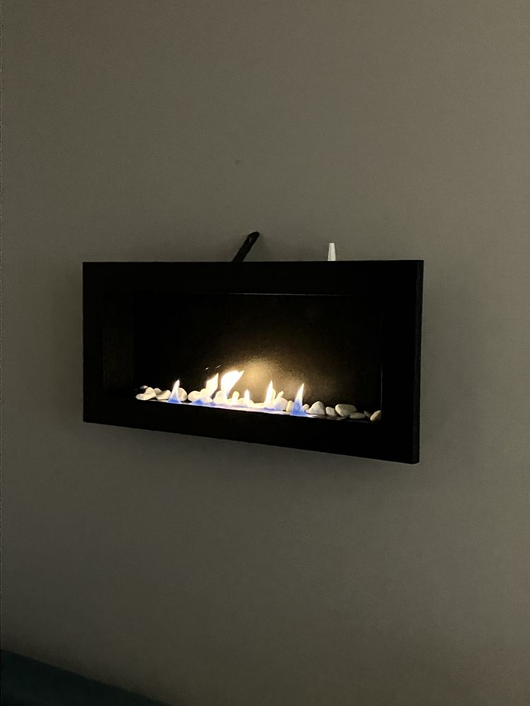 BioKominek Wiszący Czarny Mat ( 90x40cm )