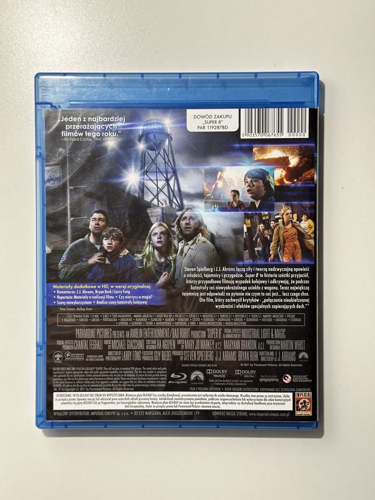Super 8 Blu-ray Spielberg Lektor PL