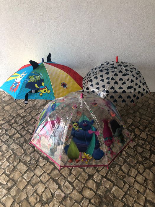 Conjunto 3 chapéus de chuva criança