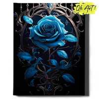 Malowanie po numerach, 40x50 cm - Niebieska róża / Oh-Art
