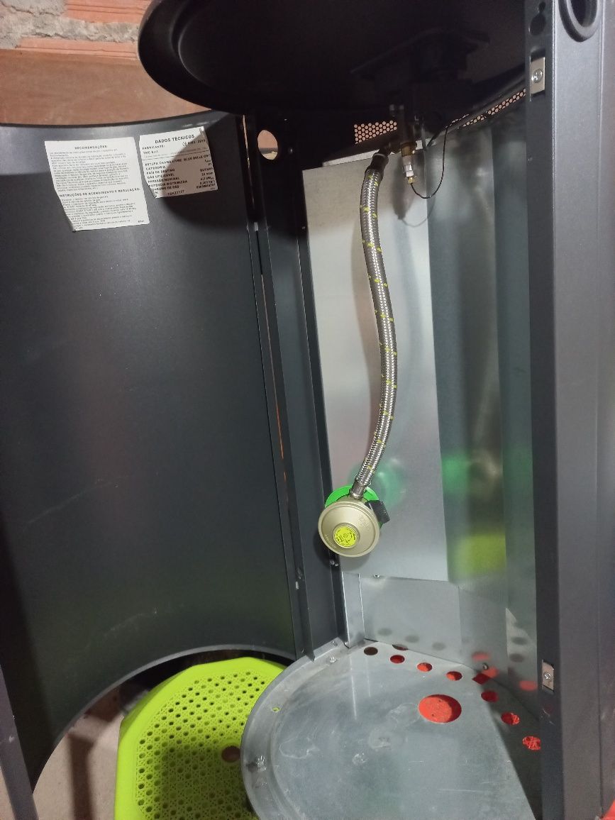 Aquecedor com garrafa de gás