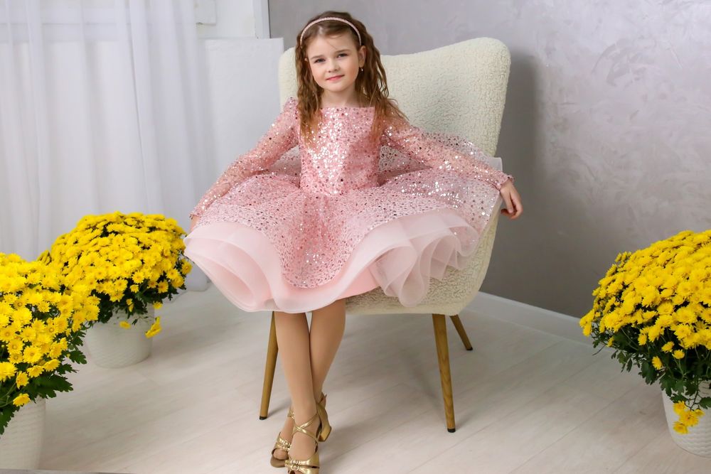 Святкова пудрова сукня 122-128