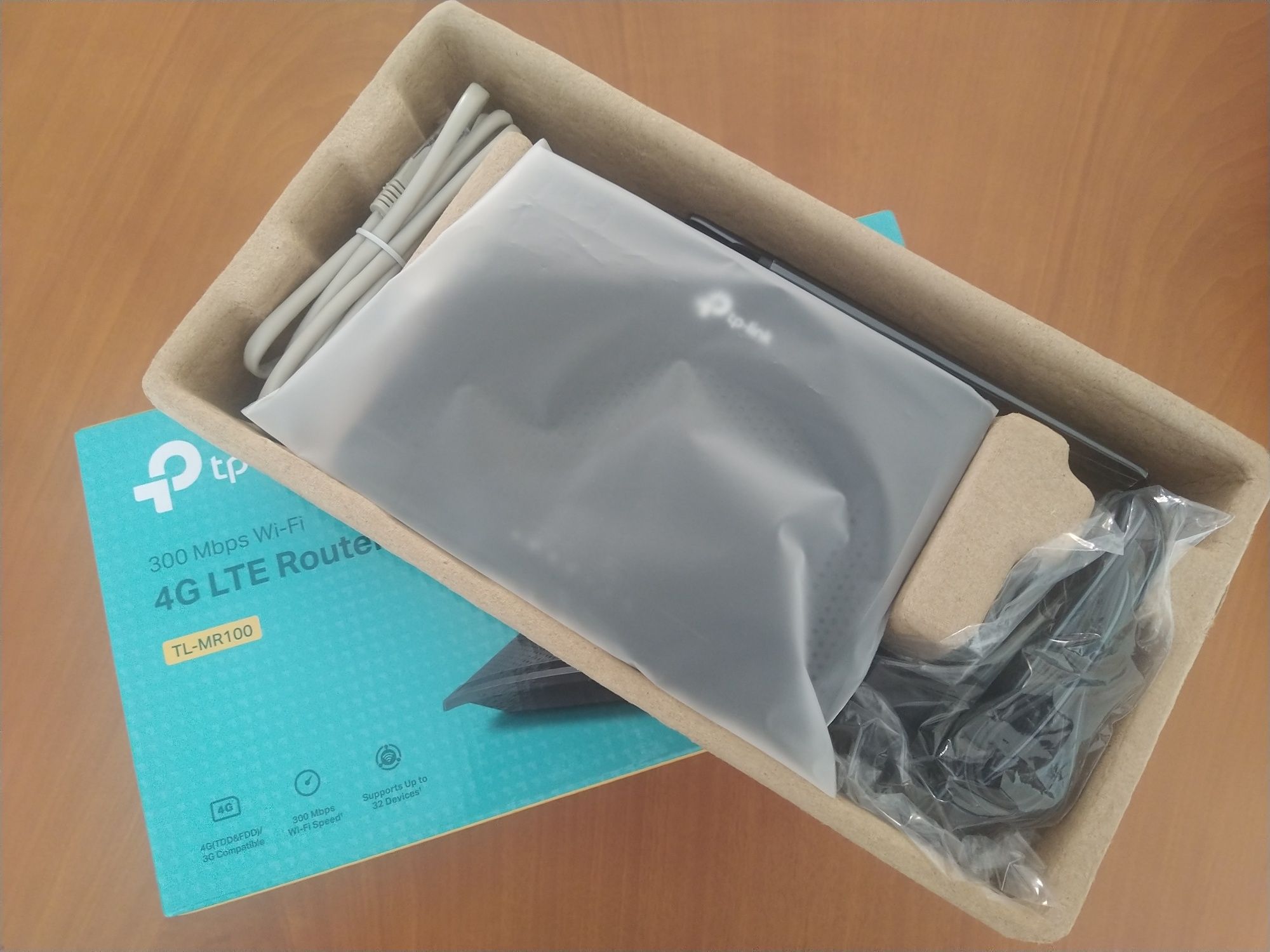 Router TP-Link TL-MR100 N300 Single-Band WiFi 4 4G LTE 10/100Mbps