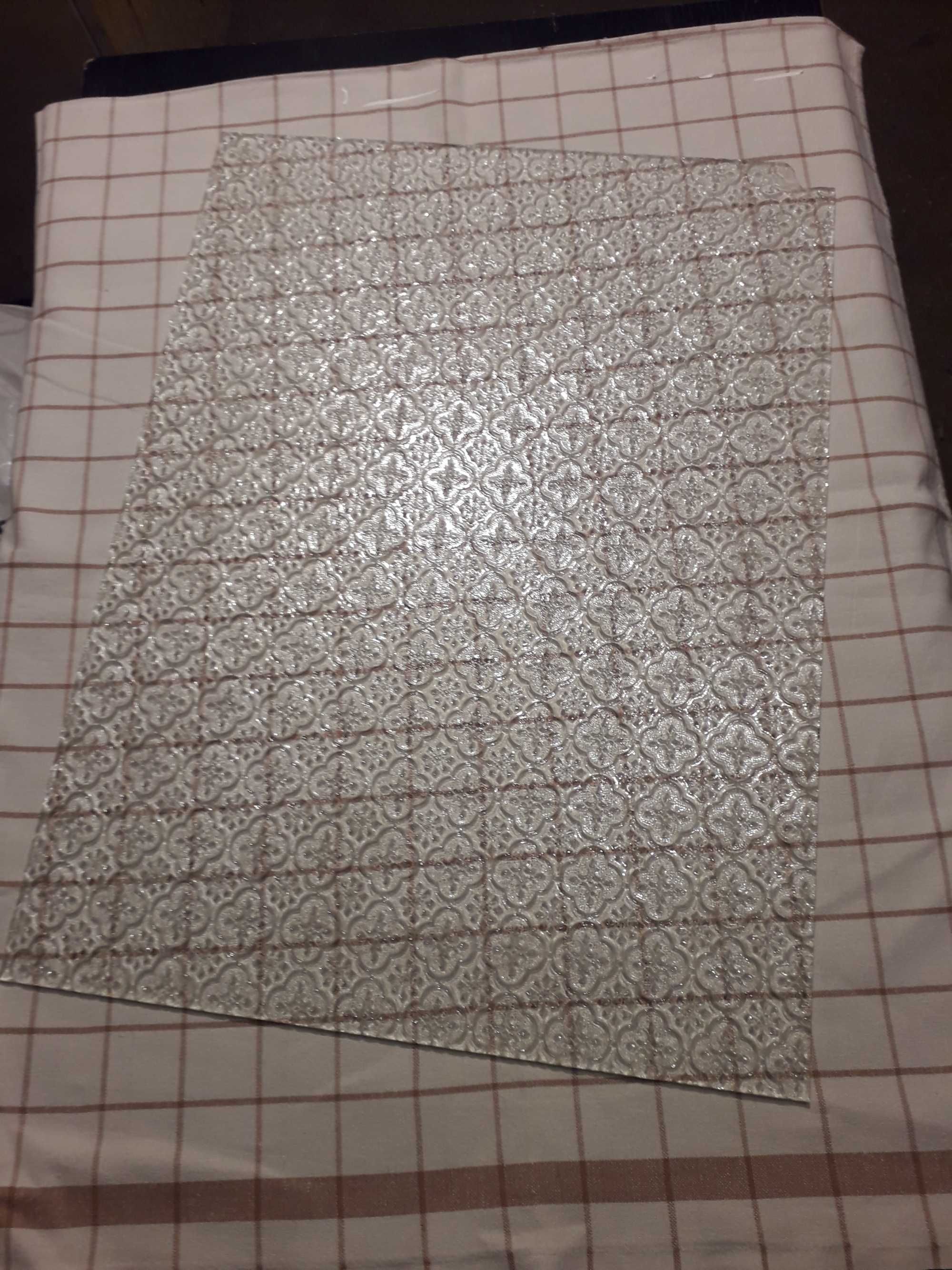 Szyba ornamentowa 39x54 cm czysta koniczyna marokańska