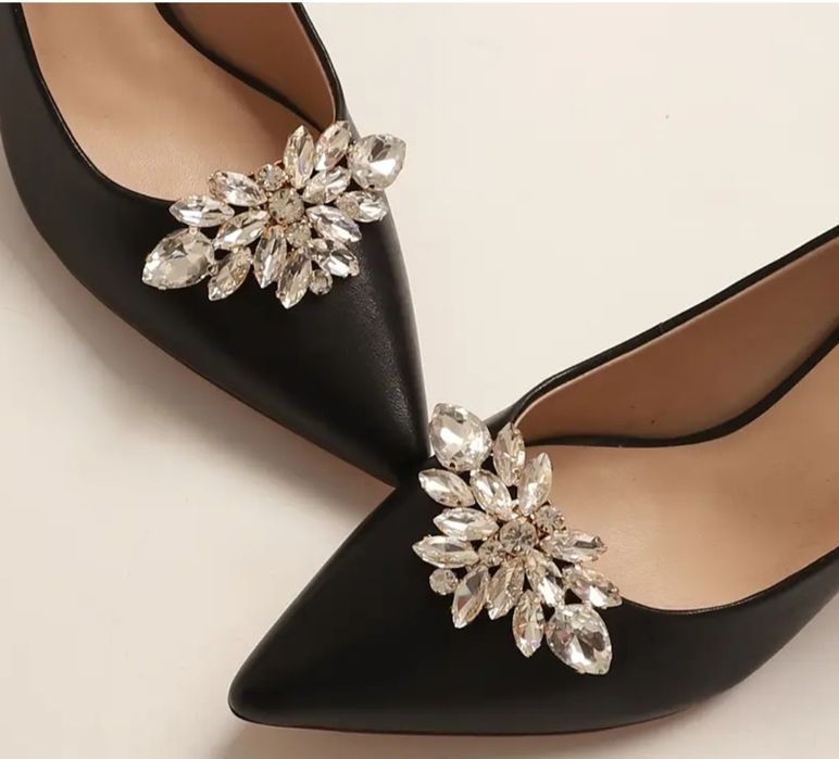 Biżuteria klipsy ozdoby do szpilek kryształy butów