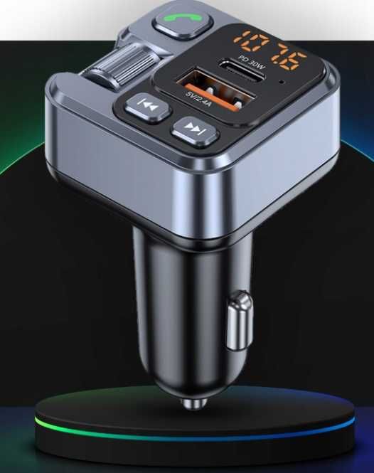 Transmiter samochodowy T16 FM USB Bluetooth SD AUX ttst1552