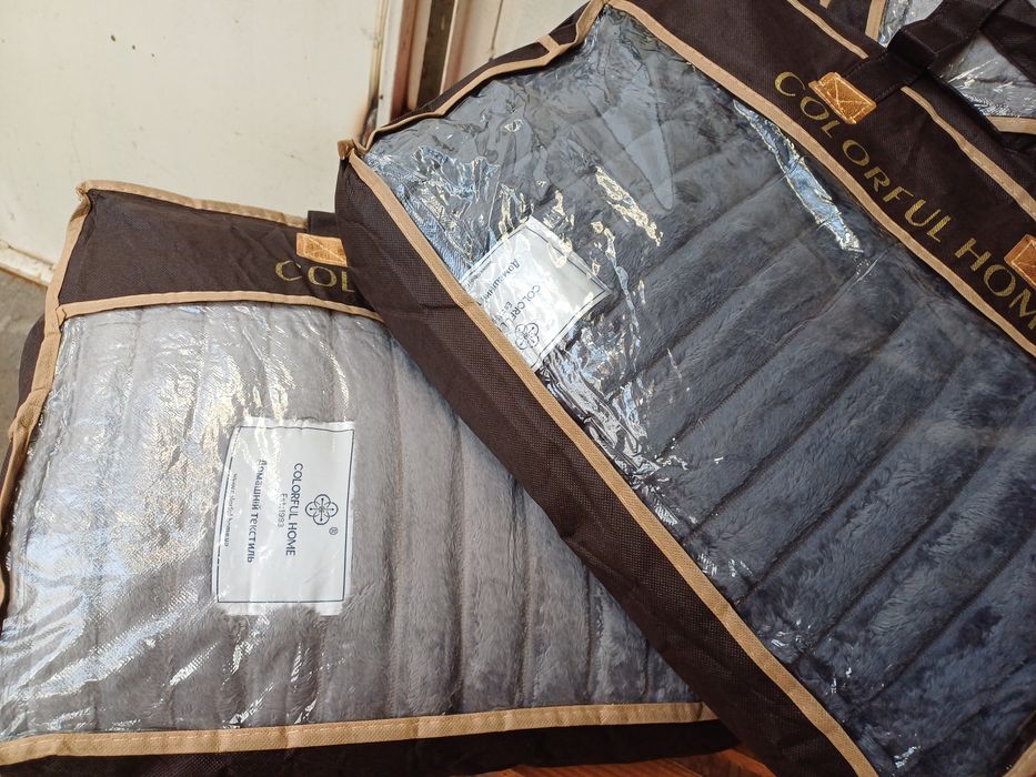 Шикарні покривала Шарпей полоса 5см, розмір Євро (200х230) в сумці