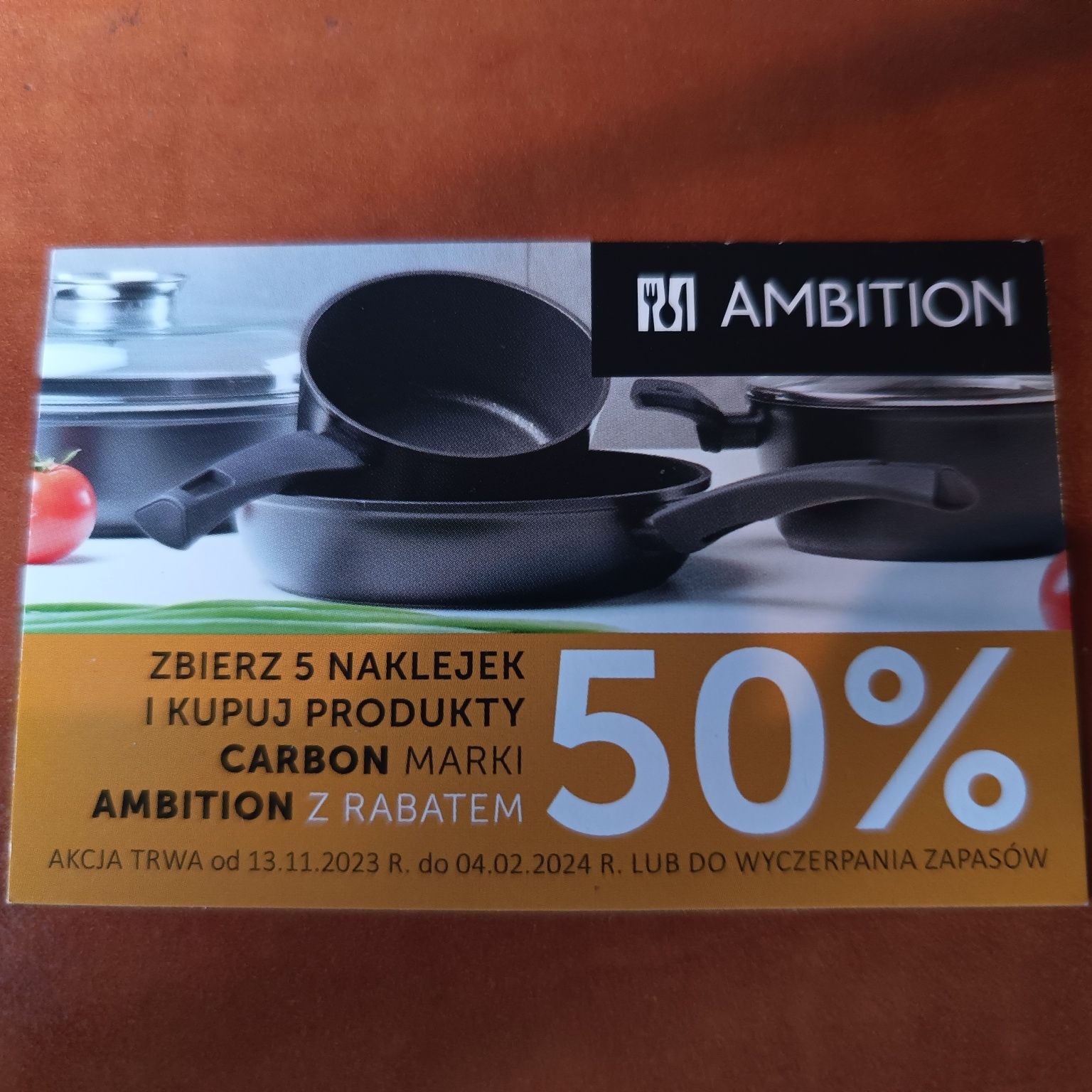 Naklejki na produkty CARBON AMBITION zestaw 4 sztuki