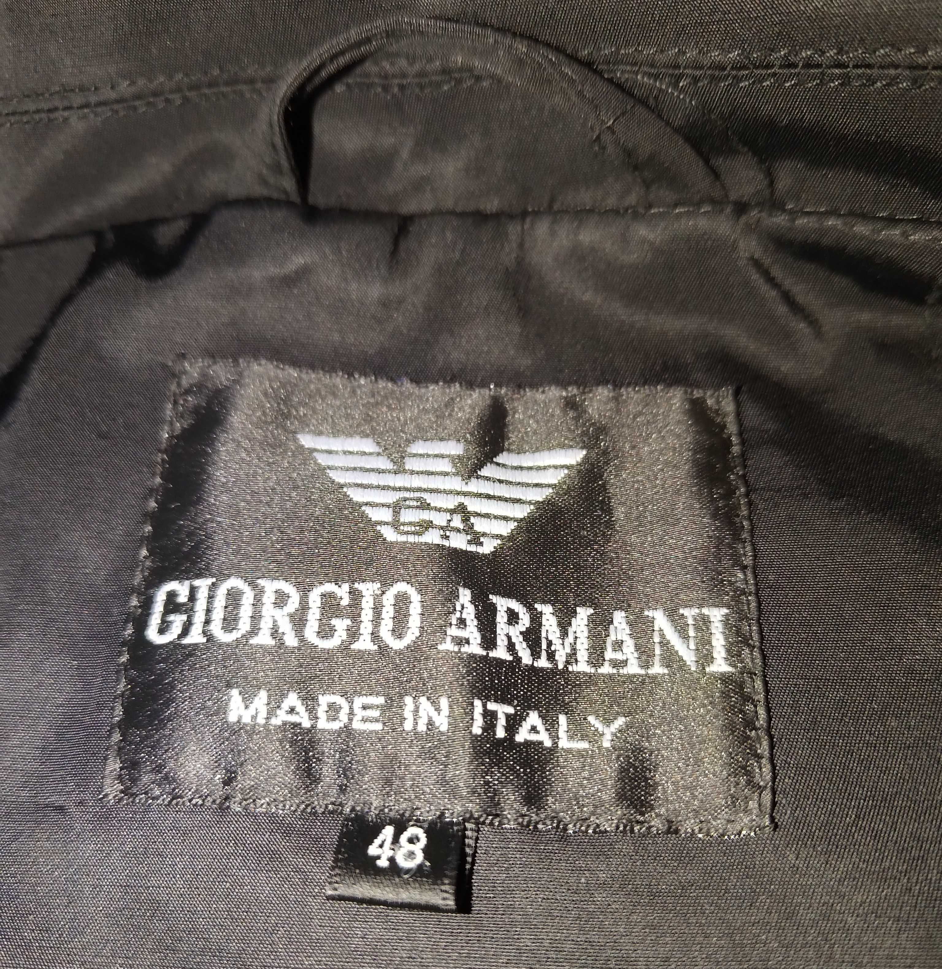 Мужской чёрный пиджак Giorgio Armani Le Collezioni Made in Italy (M)