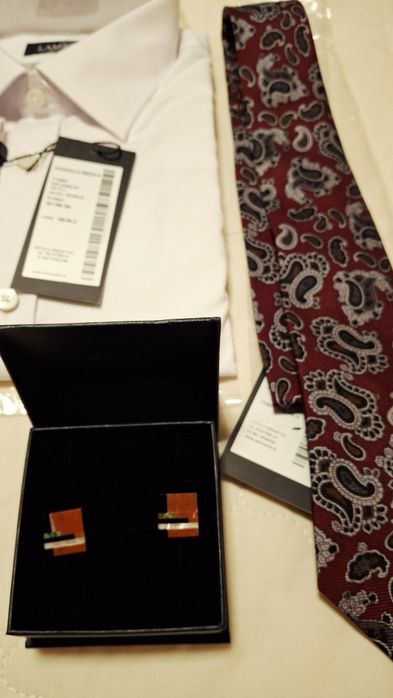 Koszula + krawat + spinki