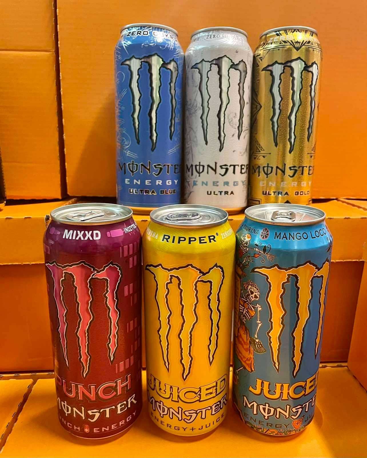 Monster Енергетичний напій великий асортимент смаків.