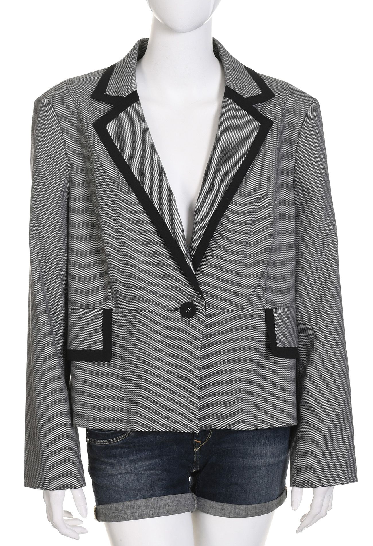 BEXLEYS elegancka czarno-biała marynarka damska żakiet r. 48