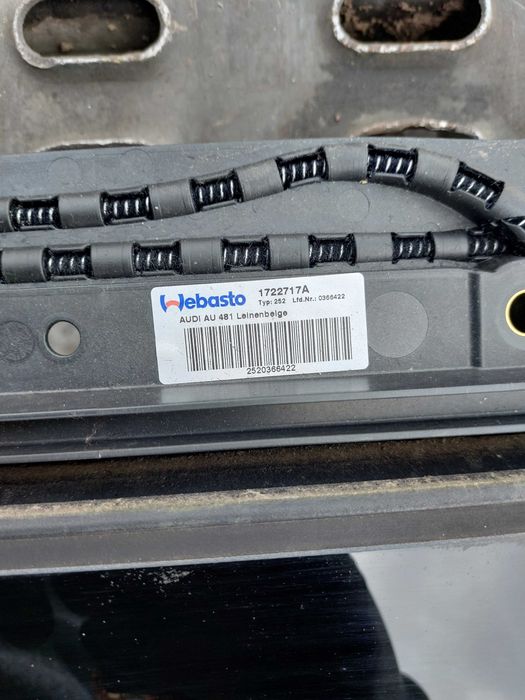 Szyberdach Audi A4 B8 8K5 Sedan + silniczek 8K58  77041, 8K095  9591B