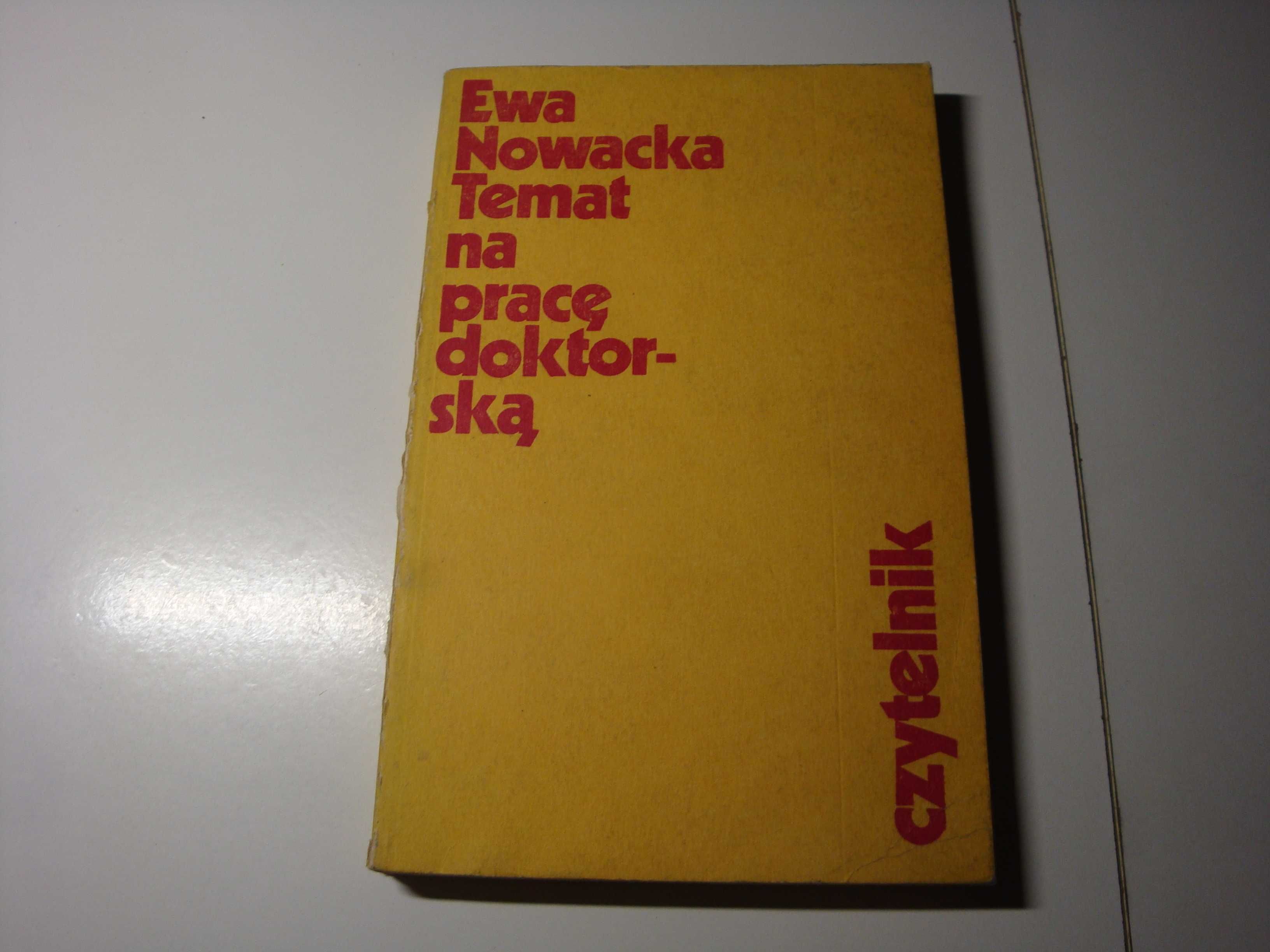 Temat na pracę doktorską Ewa Nowacka