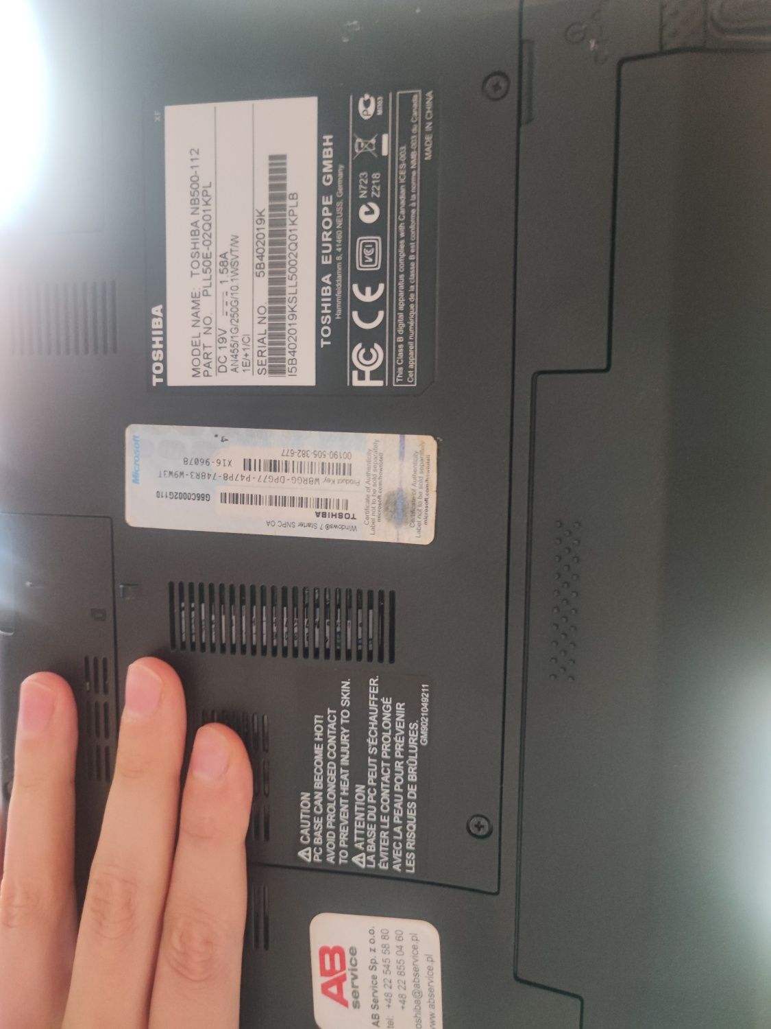 Laptop netbook Toshiba NB 500-112