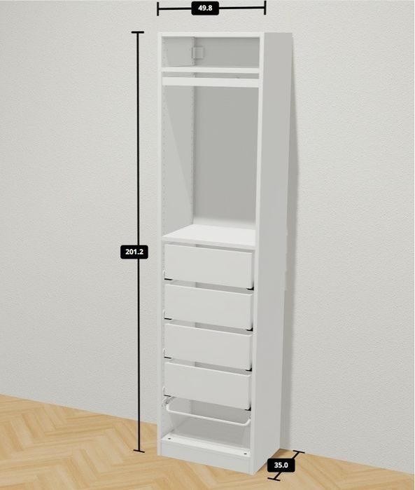 Słupek Pax 50x200 IKEA