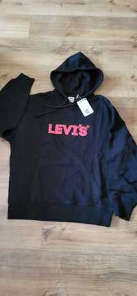 Męska bluza z kapturem w kolorze czarnym firmy LEVI'S w rozmiarze S