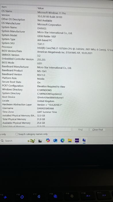 MSI MS-1541 MSI (MSI GE 66 Raider 10SF ).