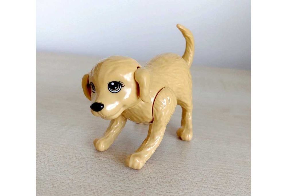 Piesek brązowy ruchoma głowa ogon łapki