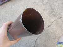 Rura spustowa rynna rynnowa stalowa metalowa brąz dł 60cm śr 80mm
