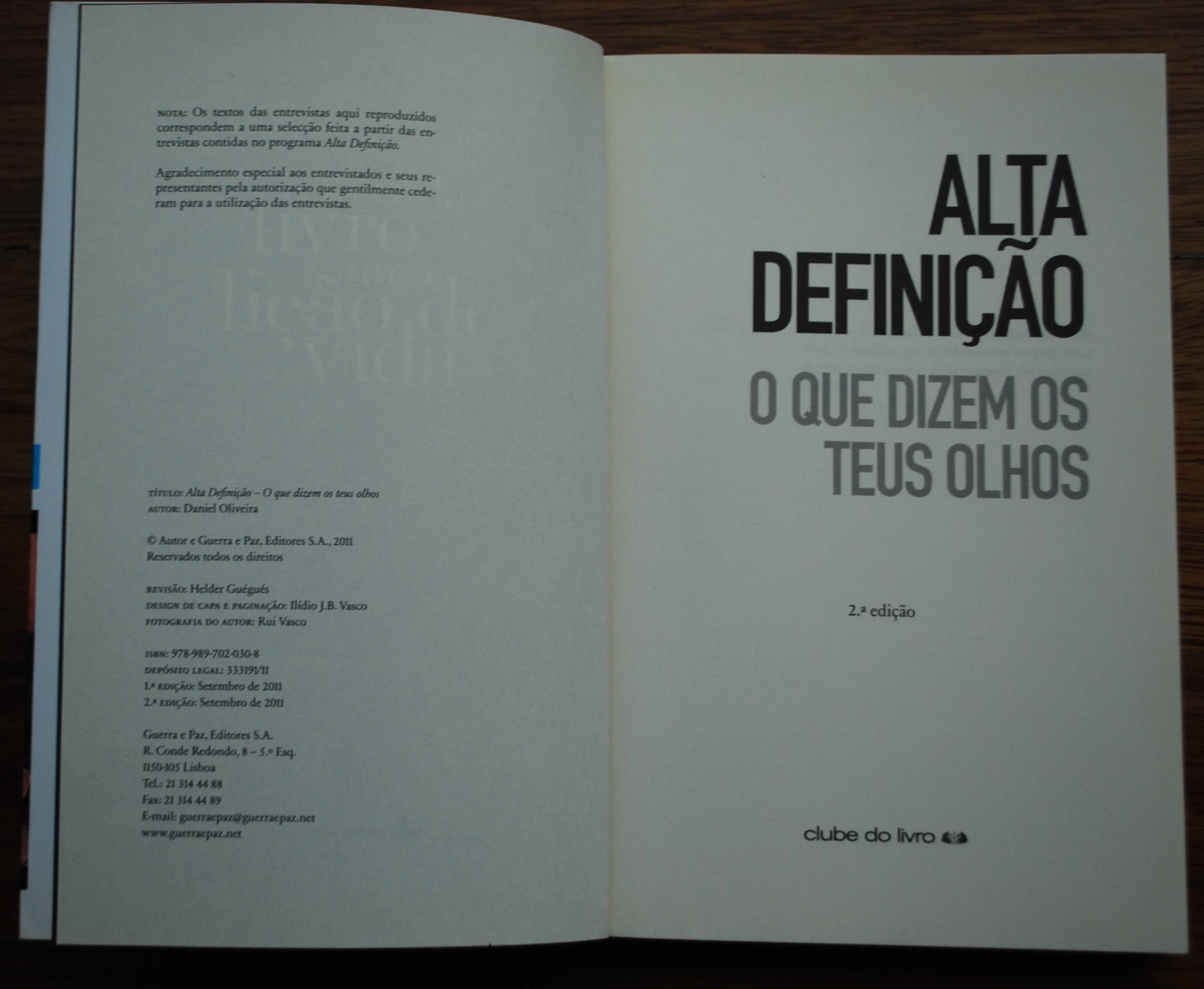Alta Definição (O Que Dizem Os Teus Olhos) de Daniel Oliveira