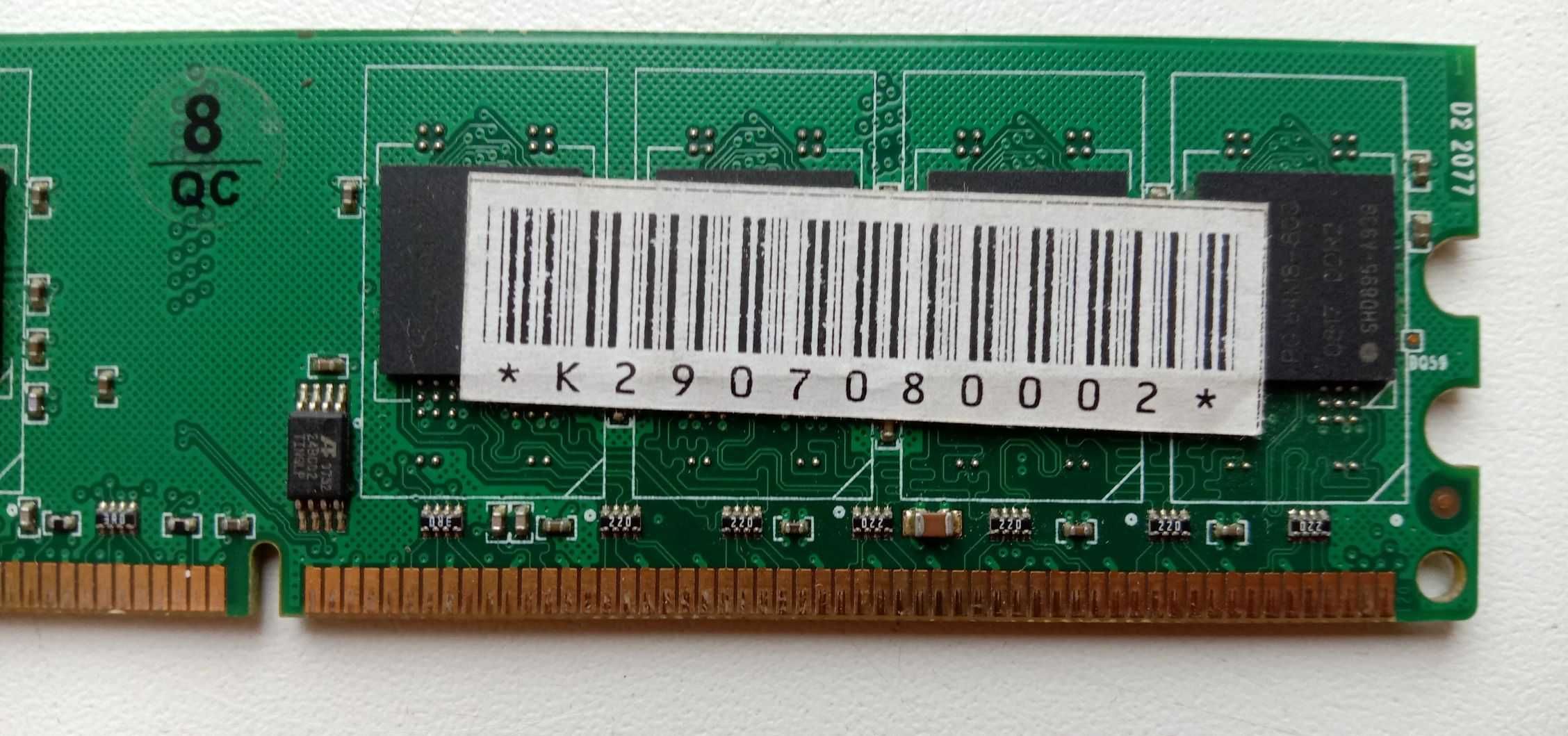 Планка памяти SST DDR2-800 PC6400 1G/64X8 CL5 VALUE Рабочая б/у