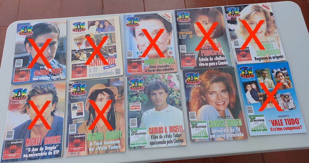 Lote de Revistas TV Guia dos anos 70, anos 80, 90