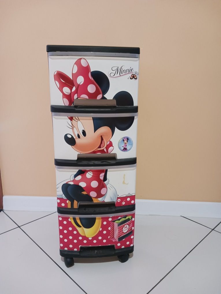 Regał Myszka Minnie z szufladami na zabawki