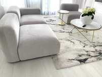 Sofa modułowa fotel narożnik szary velvet głęboki wygodny Nowe