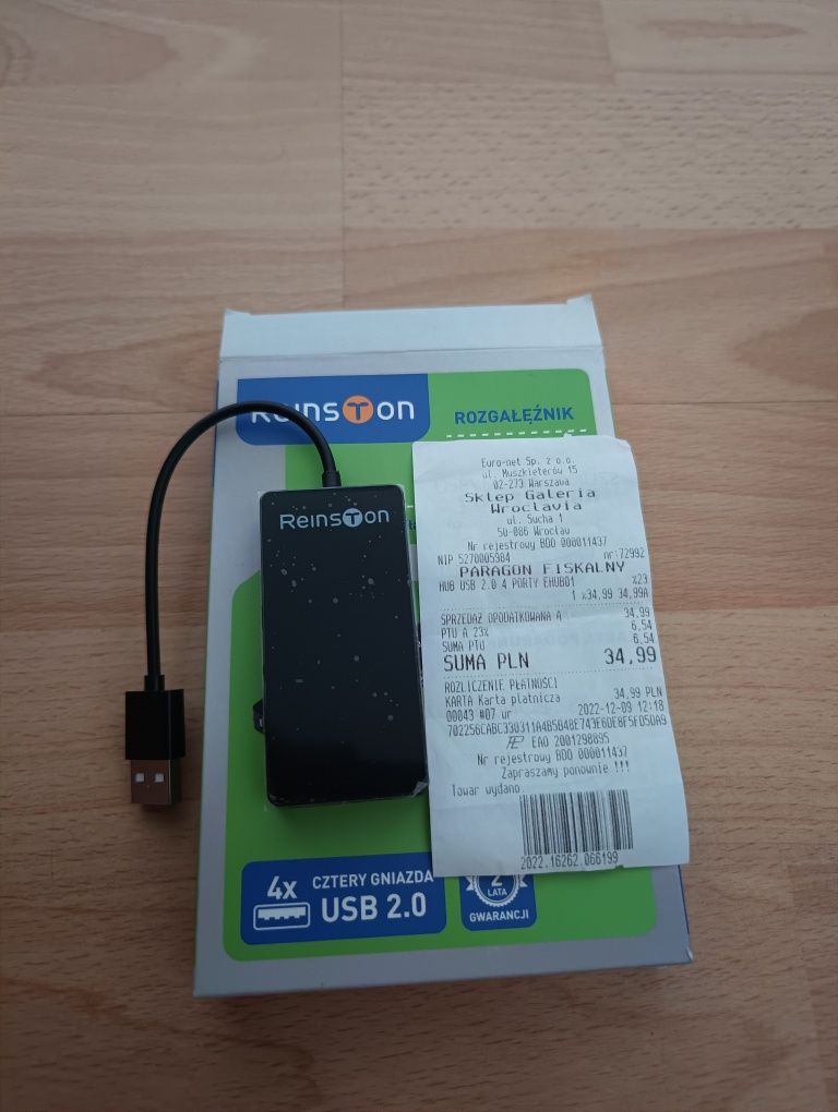 Rozgałęźnik hub USB 2.0 4 Porty