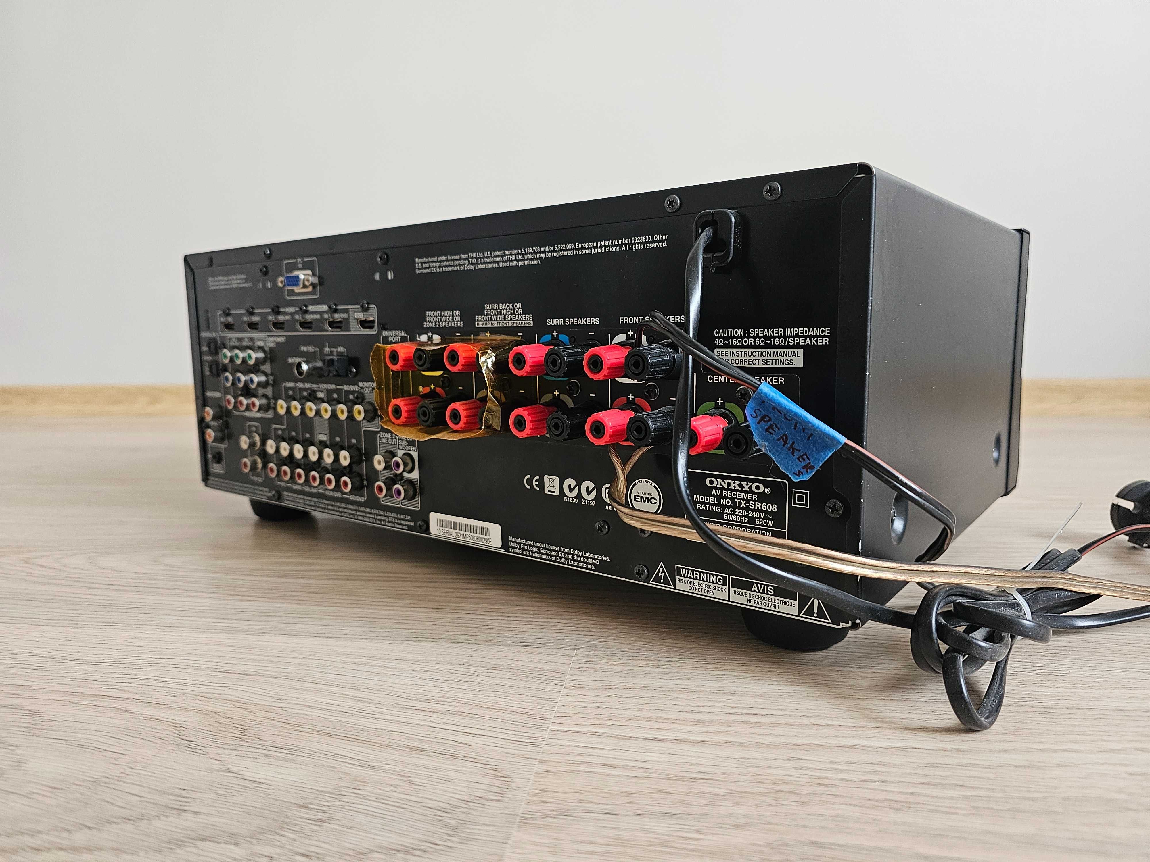 Zestaw Amplituner Onkyo TX-608/ 5.1 lub  7.1 z głośnikami
