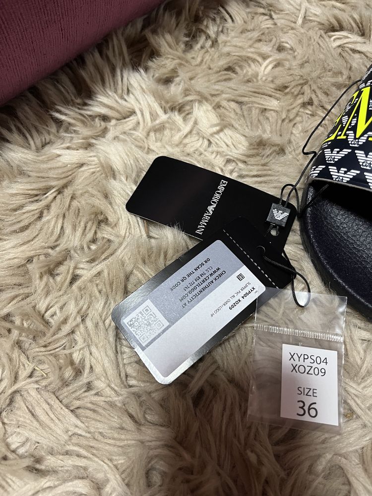 Emporio Armani klapki sandal sandały r 36 nowe klapeczki slipper logo