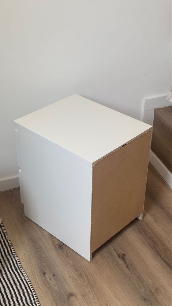 2 Cómodas (MALM) com 2 gavetas, branco, 40x55 cm