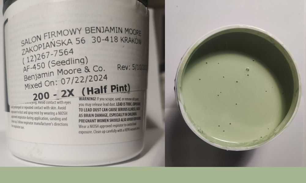 Benjamin Moore farby testery koloru