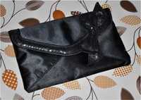 Черный нарядный клатч сумка кошелек косметичка