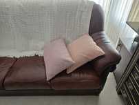 Sofa cama e maples em pele