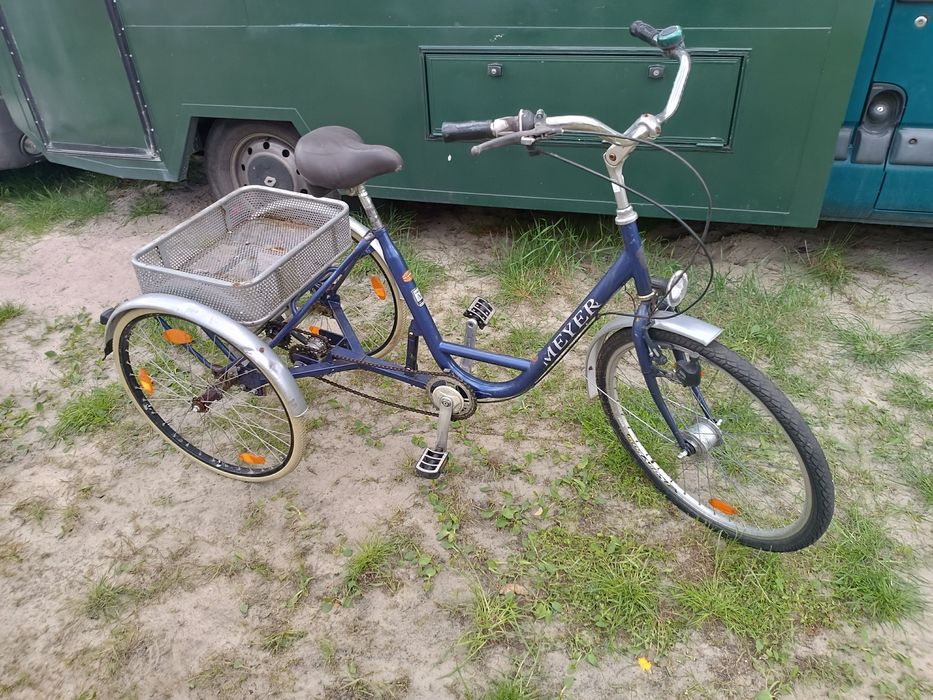 Rower trzykołowy trójkołowy mechanizm różnicowy