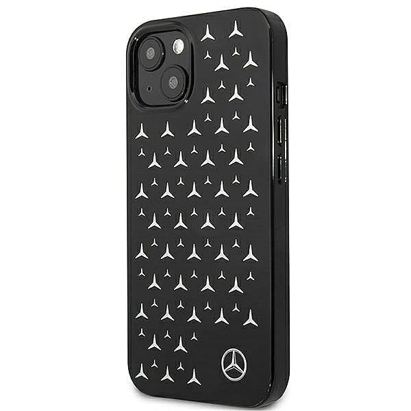 Etui Mercedes Silver Stars Pattern na iPhone 13 mini - czarne