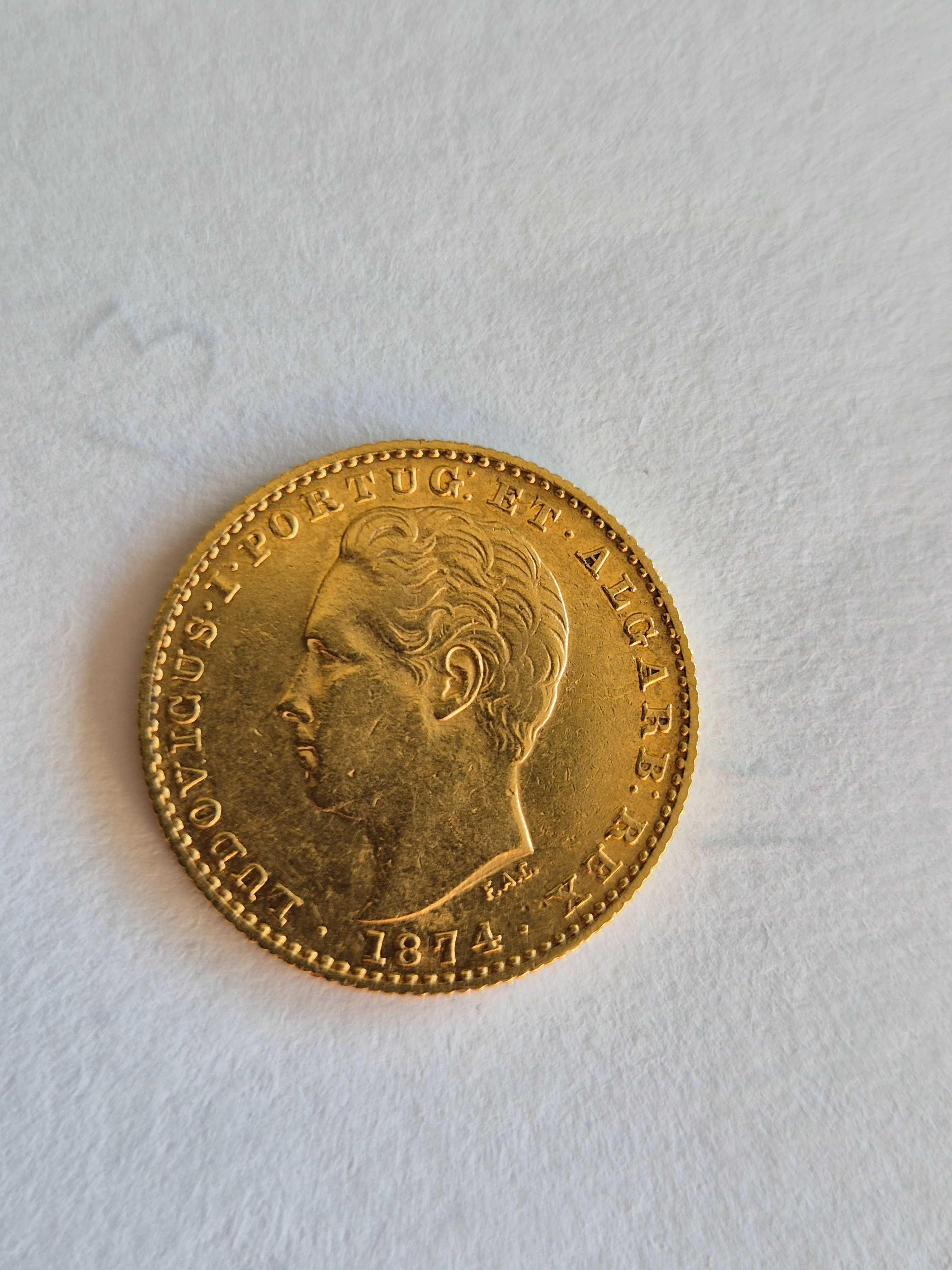 Moeda ouro D luis I-2000 Réis ( data escassa)