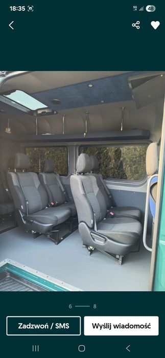 Wynajem Busa Osobowe/Dostawcze VW  Crafter Ducato 3 i 9 Miejsc