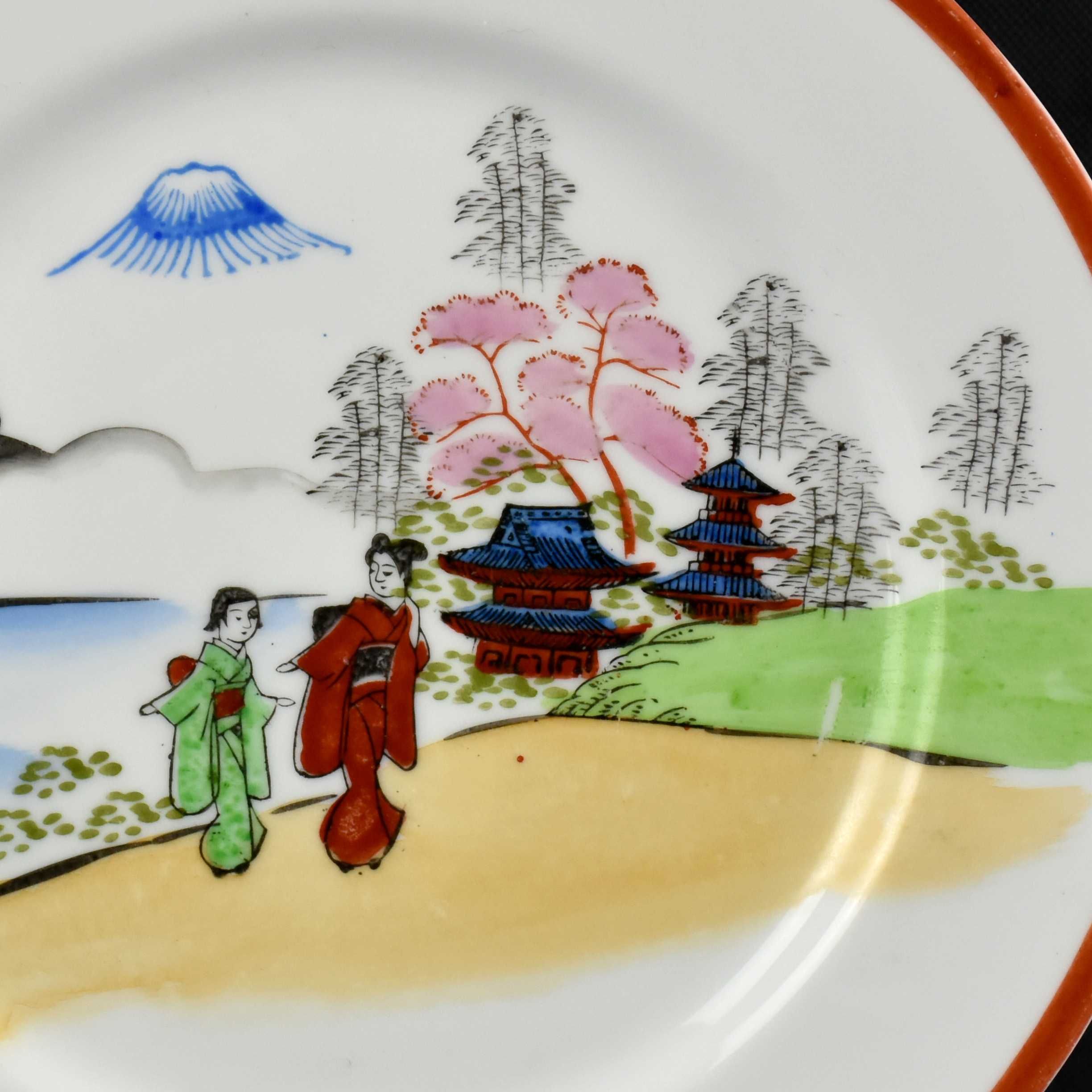 Prato porcelana Decoração Oriental, Roxy China, pintado à mão