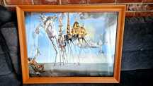 Piękny obraz Salvadore Dali w ramie 62 x 79 cm, Kuszenie św, Antoniego
