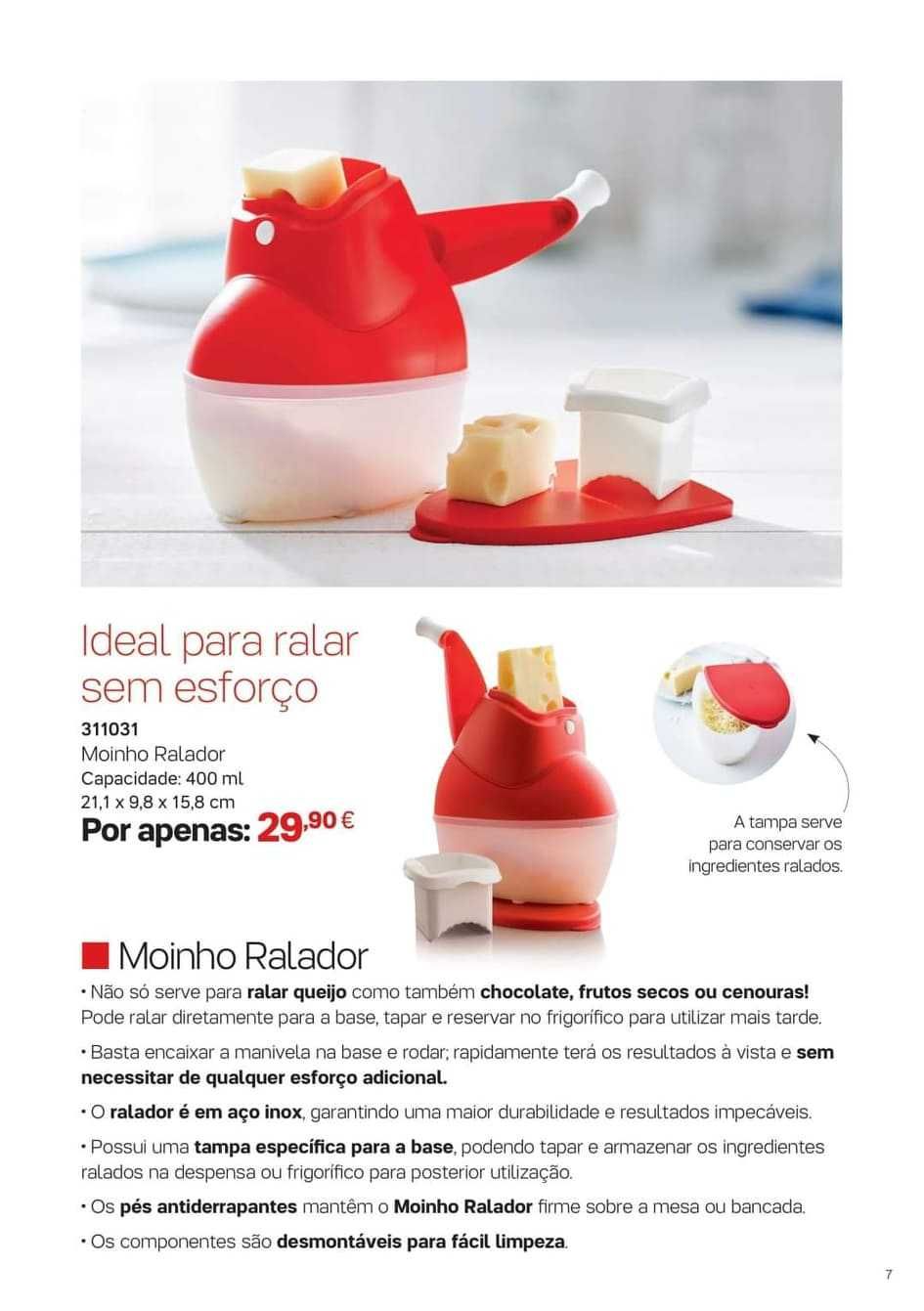 ralador queijo tuppeware