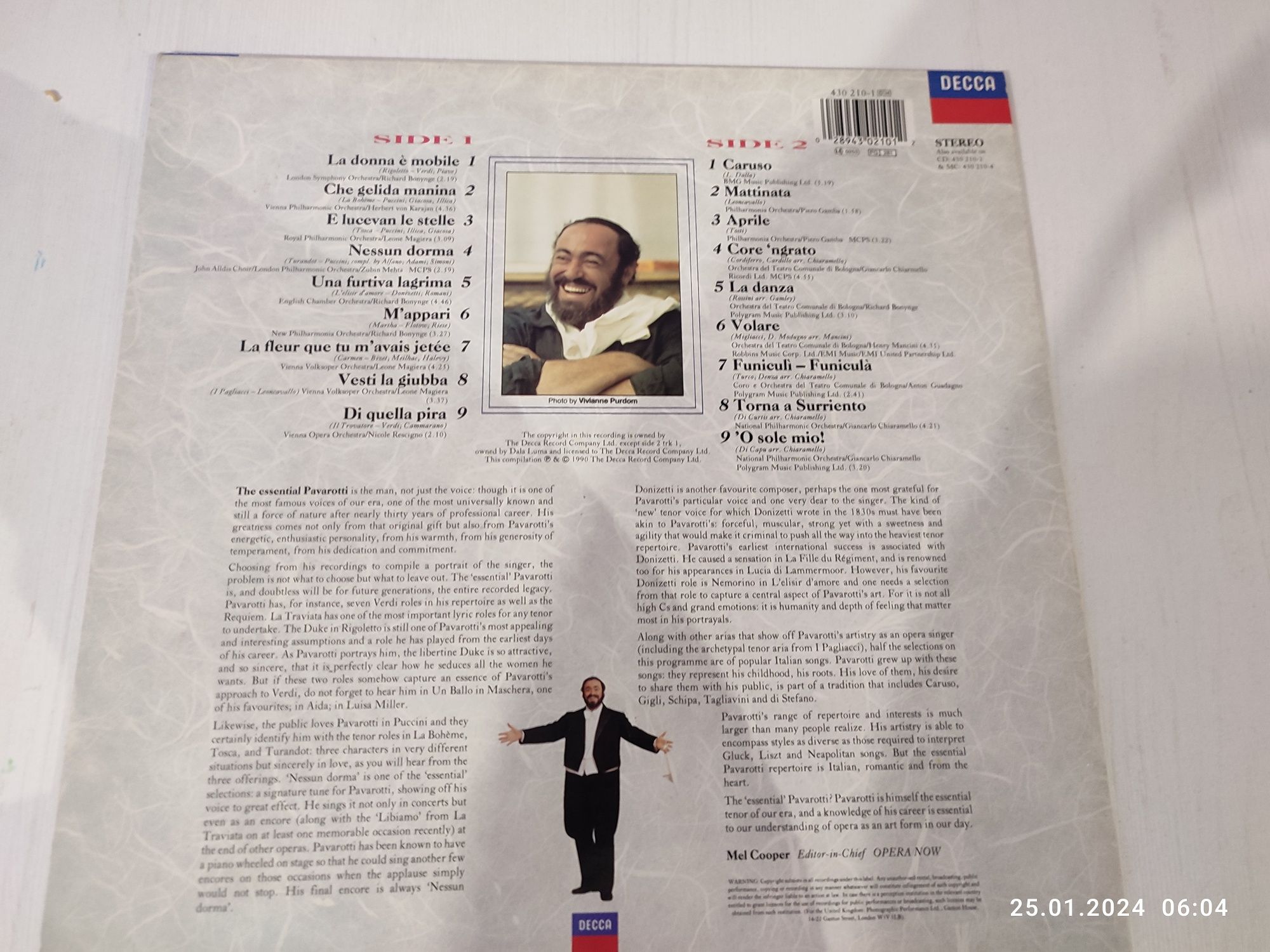 Płyta winylowa Pavarotti the essential