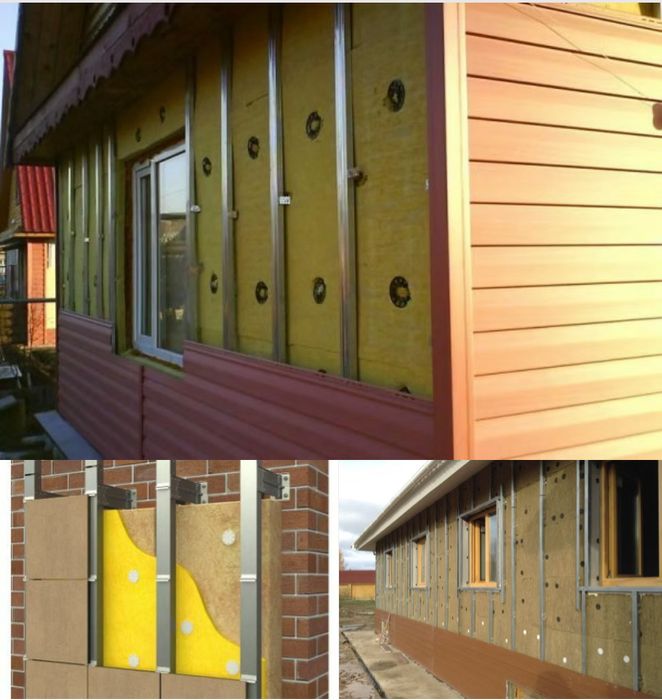 Утеплювач 80кг/м³ Новотерм 50мм/100мм минвата утеплитель вент фасад