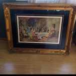 Quadro antigo em talha dourada